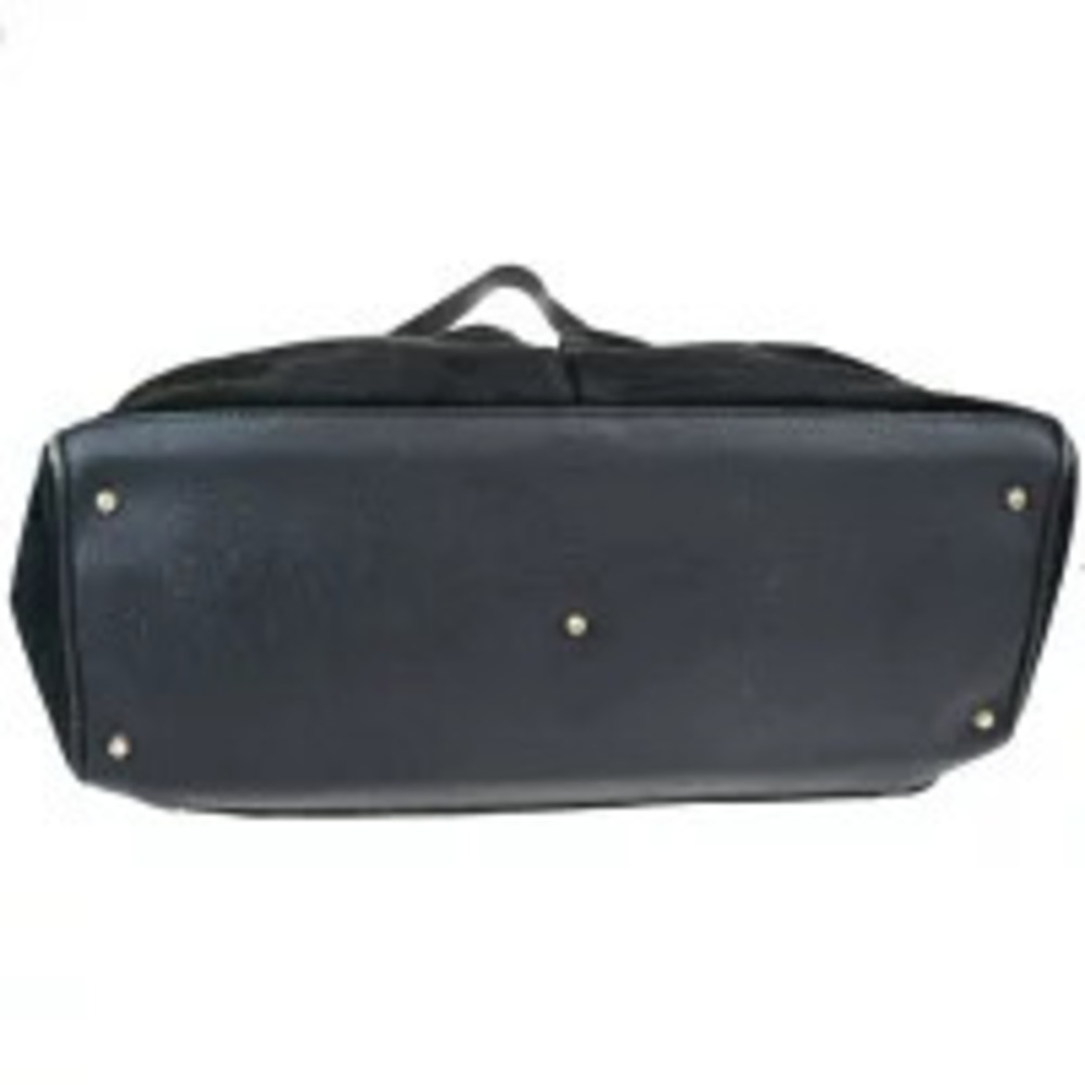 Gucci Bamboo Handbag Shoulder Bag Black Suede Leather - Picture 5 of 9
